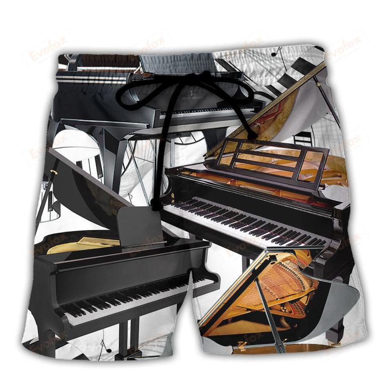 Piano Luxury Piano Style Beach Short