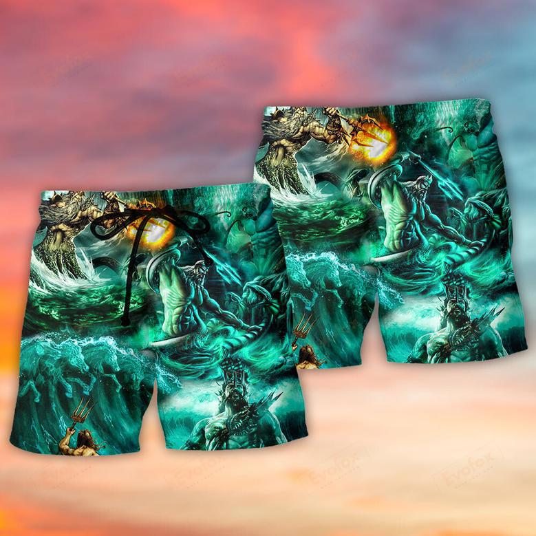 Poseidon The God of Seas Style Beach Short