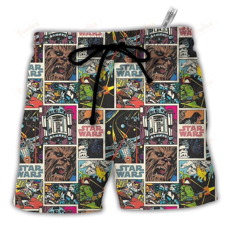 Print Comic Pattern Beach Short