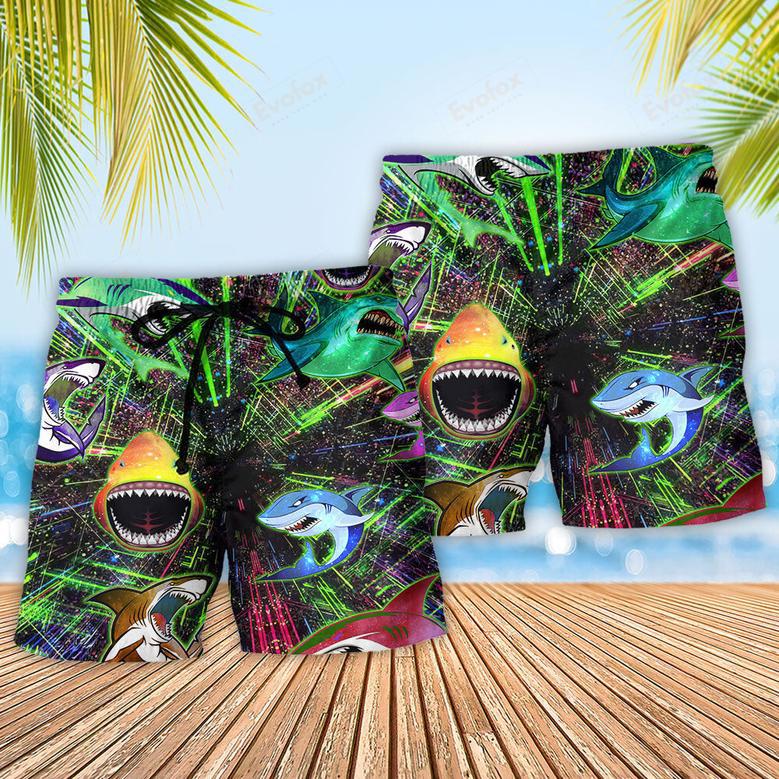 Shark Angry Neon Stunning Style Beach Short