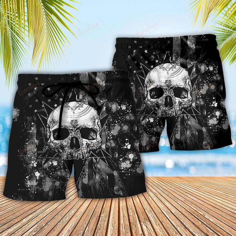 Skull I Am Who I Am Your Approval Isn't Needed Beach Short