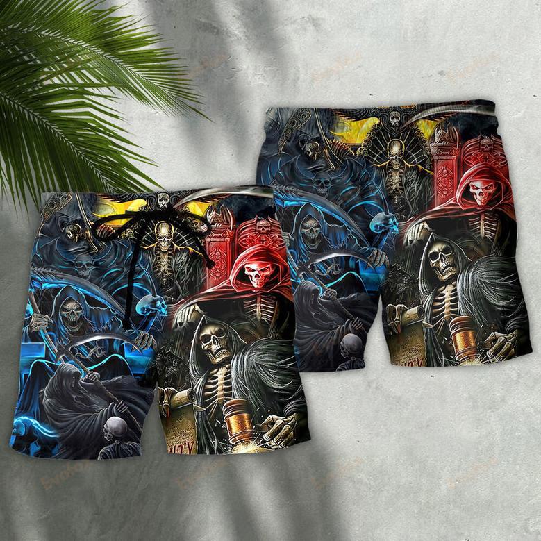 Skull Judgment Of Death Area Beach Short