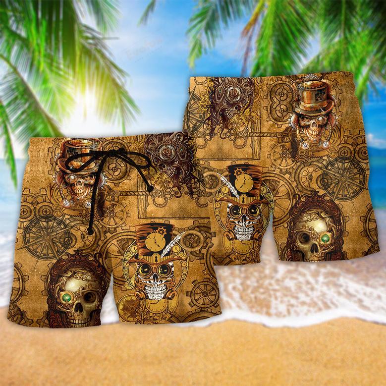 Skull Pirates Retro Style Beach Short