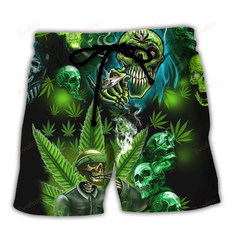 Skull So High Cannabis Beach Short