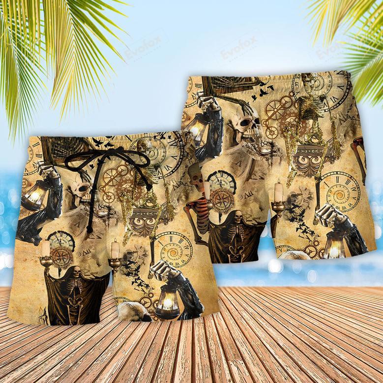 Skull You're Already Dead Vintage Beach Short