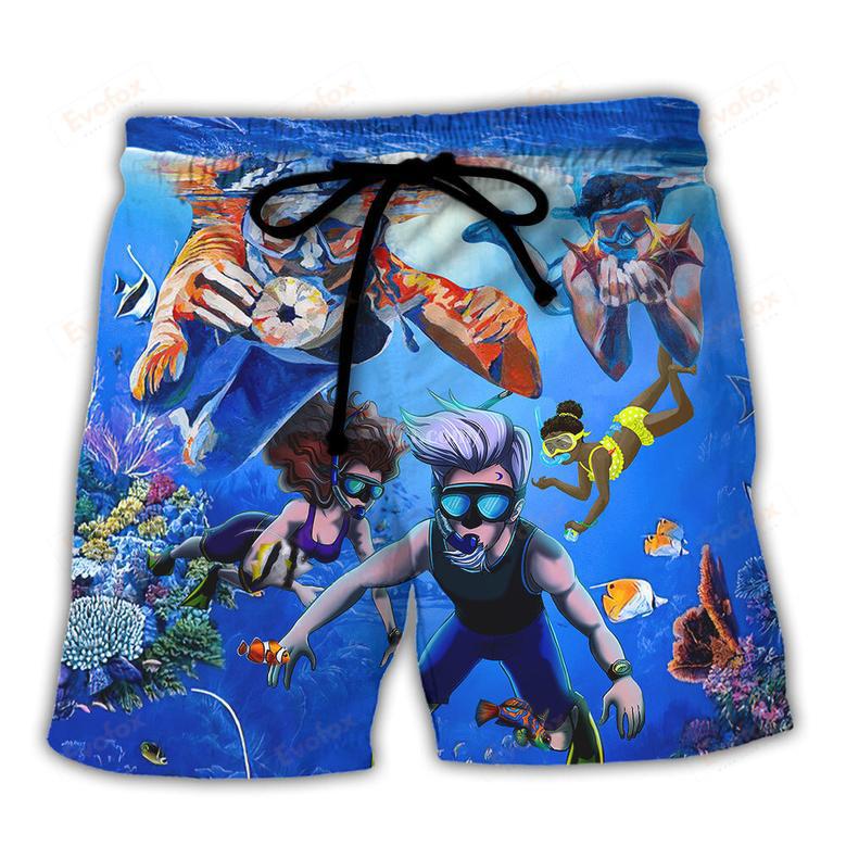 Snorkeling Saved Me From Being a Pornstar Funny Snorkeling Quote Gift Lover Beach Beach Short