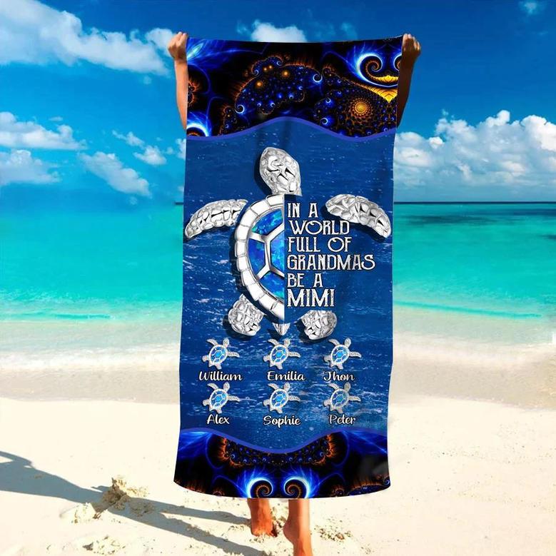 Sunflower Themed Blessed Nana Beach Towels Perfect Summer Gift Grandma