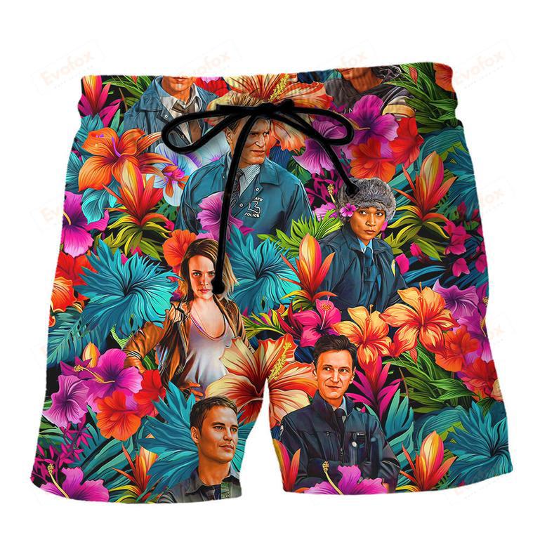 True Detective Synthwave Tropical Summer Special Beach Short