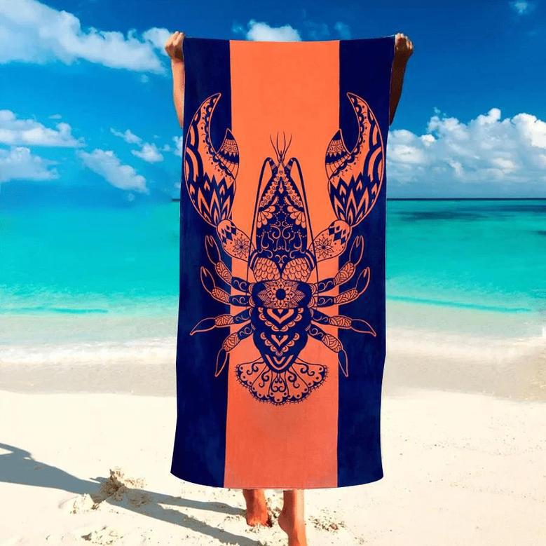 Turtle Design Beach Towels Women Kids Tropical Blue Unique Style