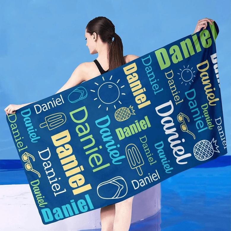 Ultra Soft Personalized Beach Towels Absorbent Multipurpose Towel All