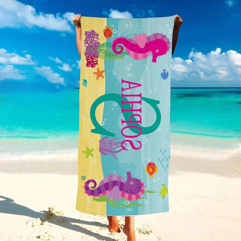 Under Sea Design Personalized Beach Towels Perfect Kids Adventure