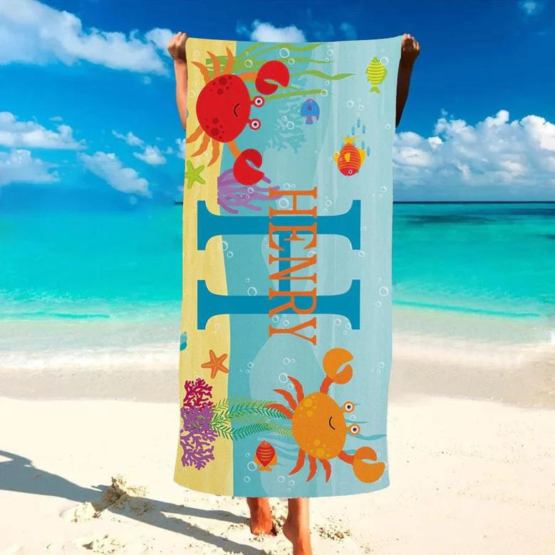 Under Sea Design Personalized Beach Towels Perfect Kids Adventure