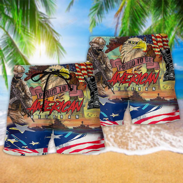 Veteran Proud To Be An American Beach Short