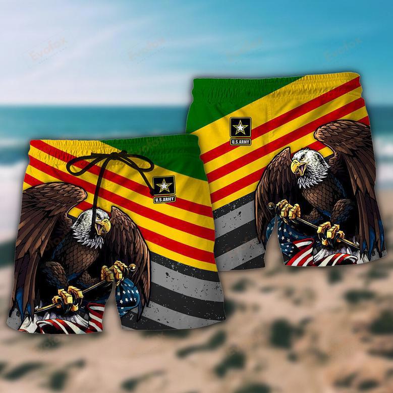 Veteran Vietnam Veteran Love Freedom Proud Beach Short