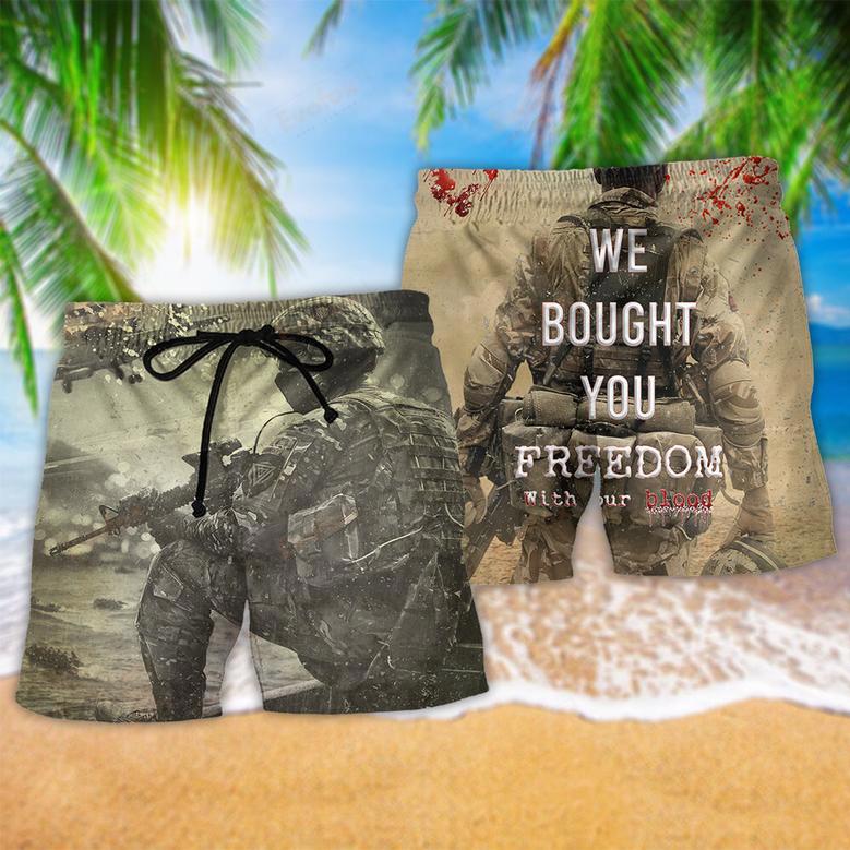 Veteran We Bought Your Freedom Cool Style Beach Short