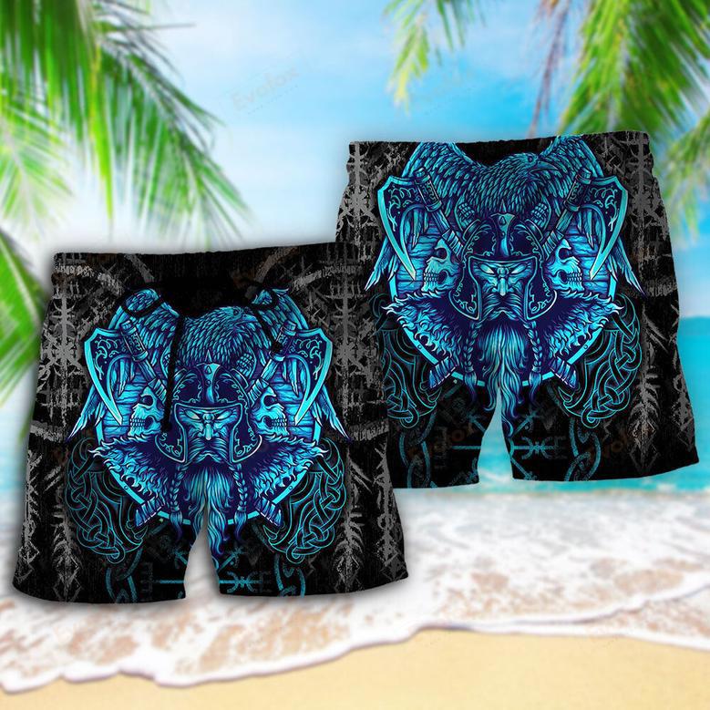 Viking King Blue Art Beach Short