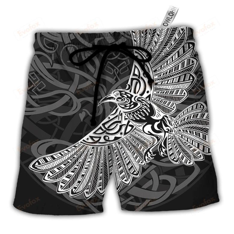 Viking Raven Valhalla Norse Beach Short