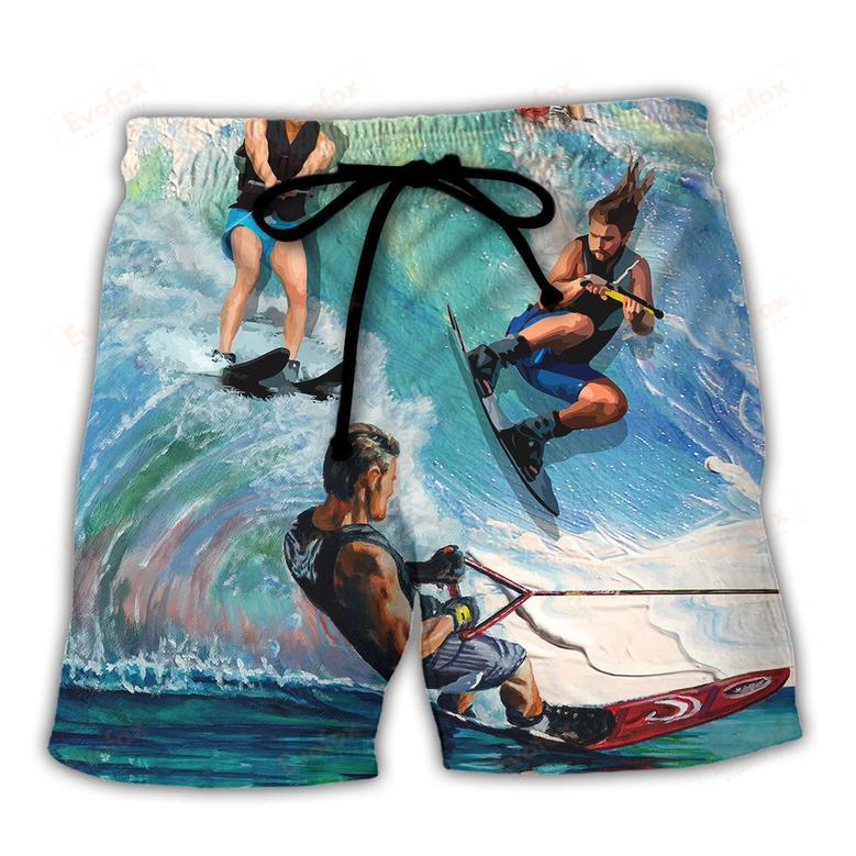 Waterskiing Water Ski to Burn Off The Crazy Waterskiing Lover Beach Short