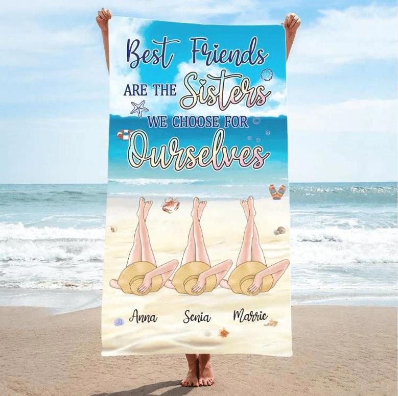 We Choose Personalized Beach Towels Perfect Besties Sisters Alike