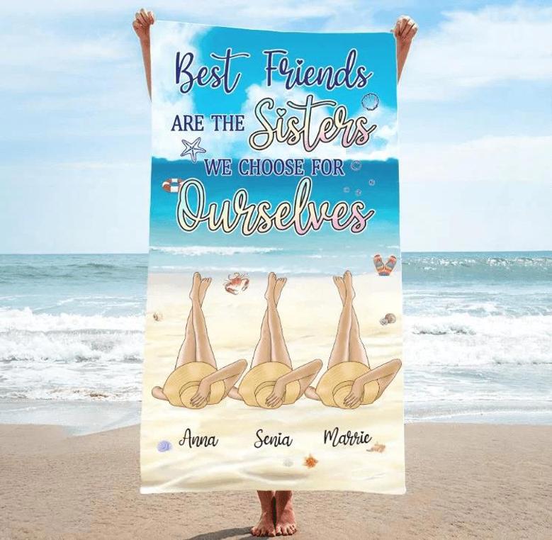 We Choose Personalized Beach Towels Perfect Besties Sisters Alike