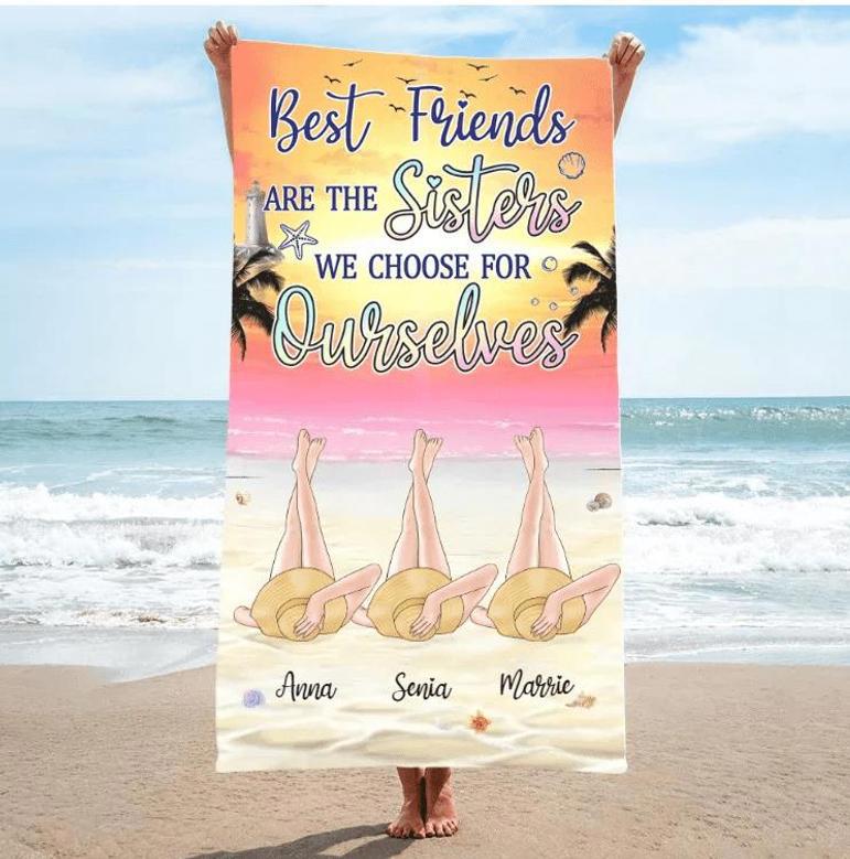 We Choose Personalized Beach Towels Perfect Besties Sisters Alike