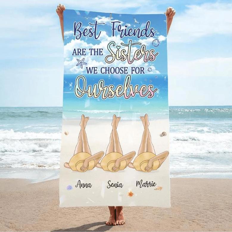 We Choose Personalized Beach Towels Perfect Besties Sisters Alike