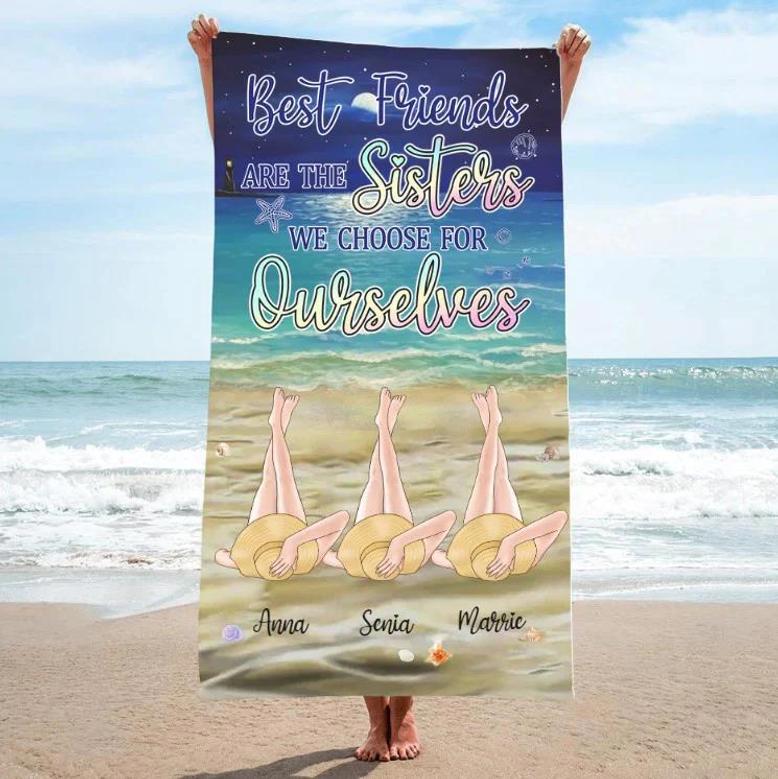 We Choose Personalized Beach Towels Perfect Besties Sisters Alike