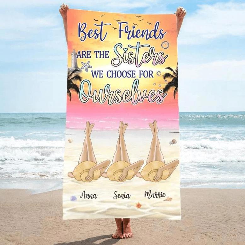 We Choose Personalized Beach Towels Perfect Besties Sisters Alike