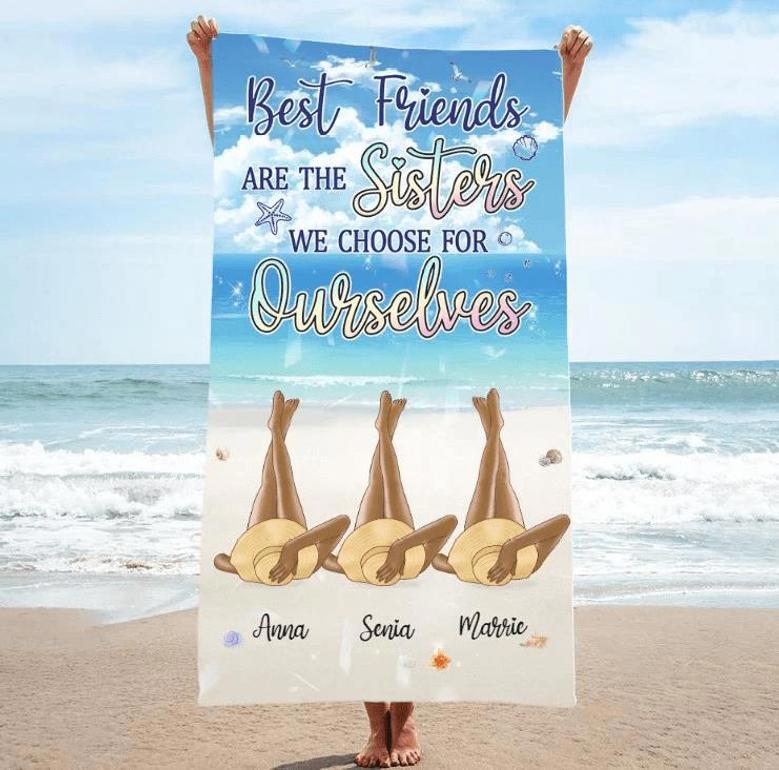 We Choose Personalized Beach Towels Perfect Besties Sisters Alike