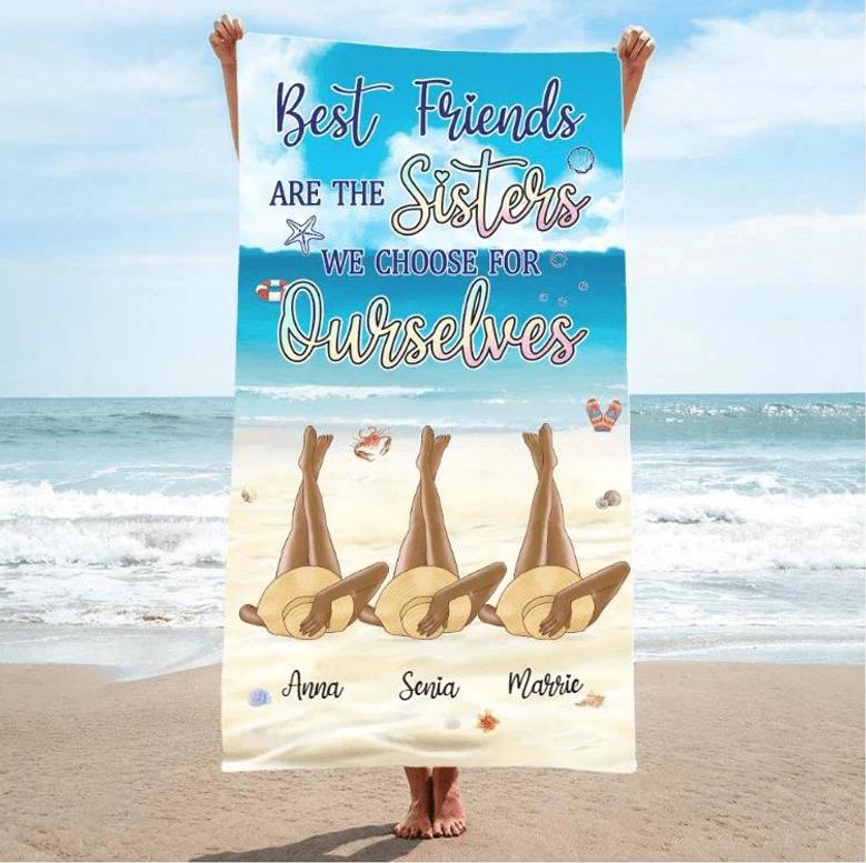 We Choose Personalized Beach Towels Perfect Besties Sisters Alike