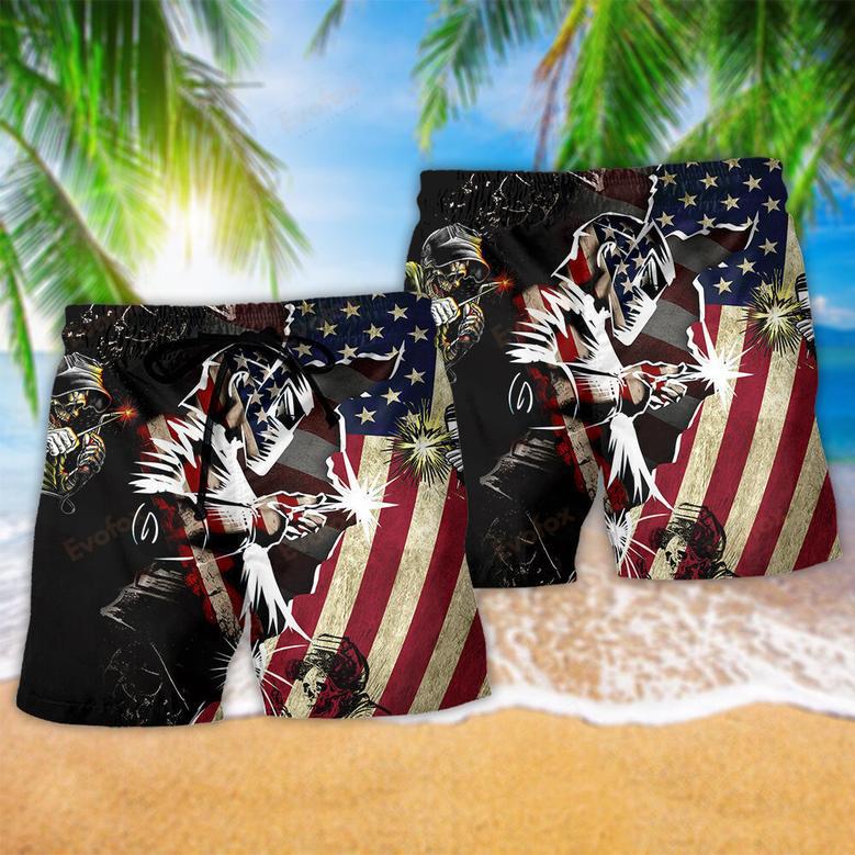 Welder Patriotic So Cool Beach Short