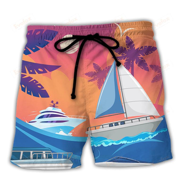 Yachting Saved Me From Being a Pornstar Funny Yachting Quote Gift Lover Beach Beach Short