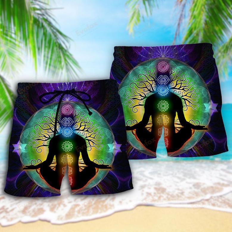 Yoga Chakra Healing Color Beach Short