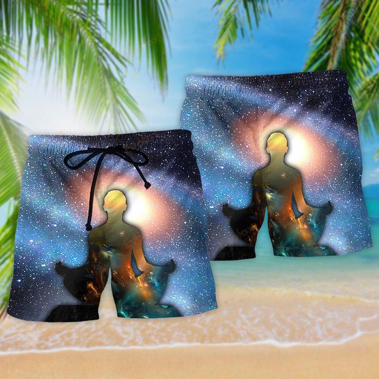 Yoga Meditation Large Galaxy Beach Short