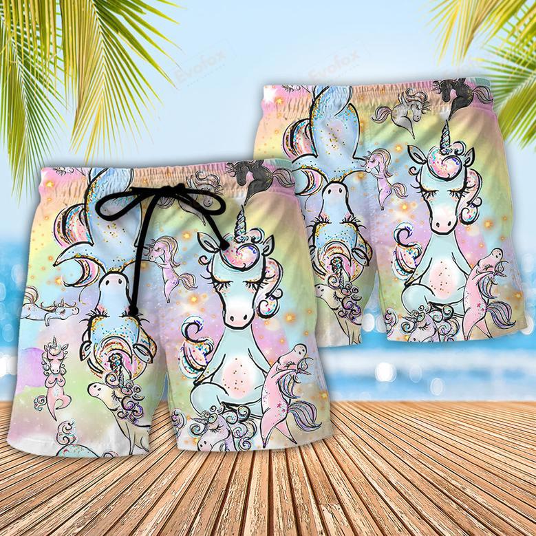 Yoga Unicorn Yoga Is My Superpower (Oh, And I'm a Unicorn) Beach Short