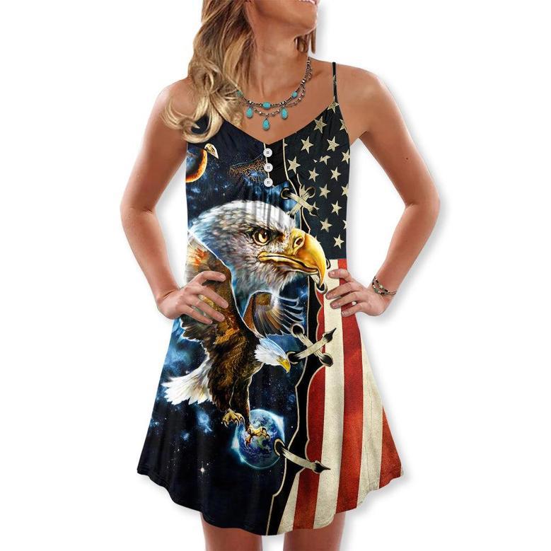 America Eagle Amazing Galaxy - V-Neck Sleeveless Cami Dress