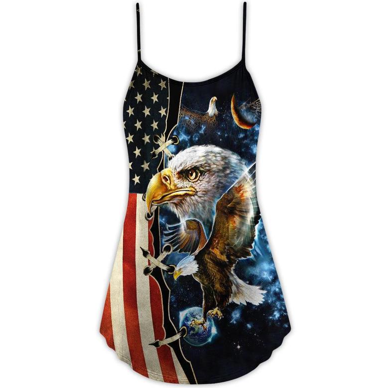 America Eagle Amazing Galaxy - V-Neck Sleeveless Cami Dress