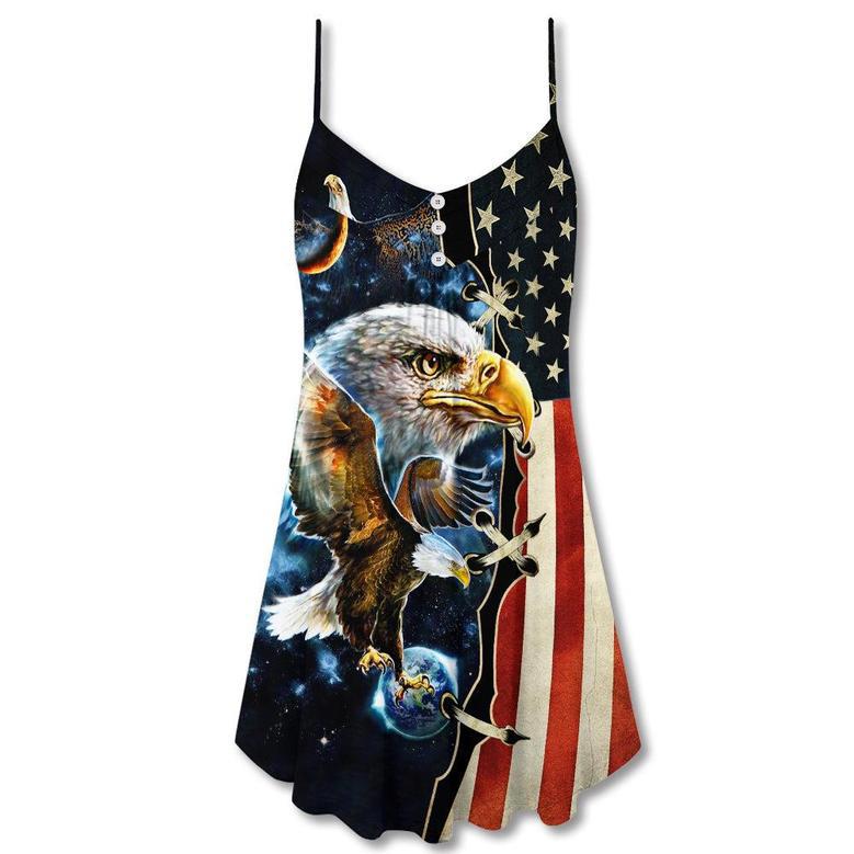 America Eagle Amazing Galaxy - V-Neck Sleeveless Cami Dress