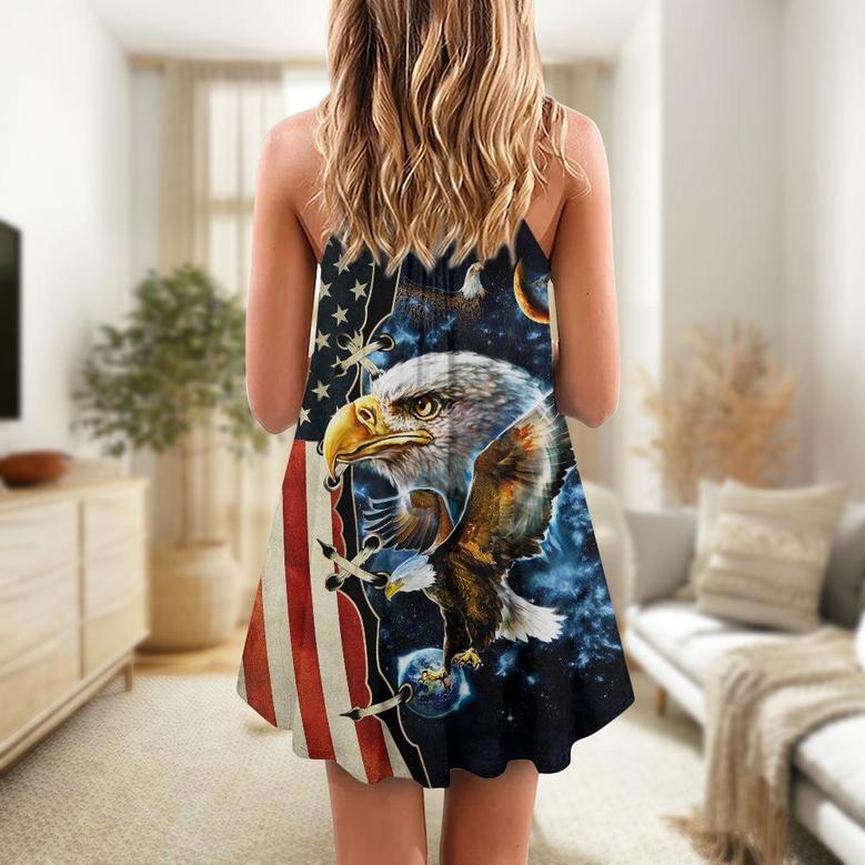 America Eagle Amazing Galaxy - V-Neck Sleeveless Cami Dress