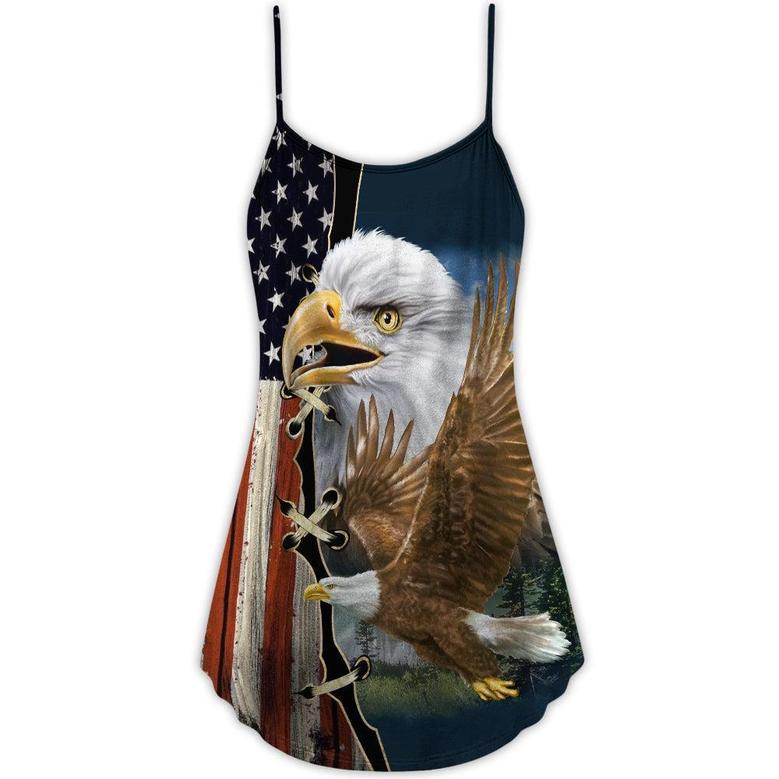 America Eagle Wildlife Faith - V-Neck Sleeveless Cami Dress