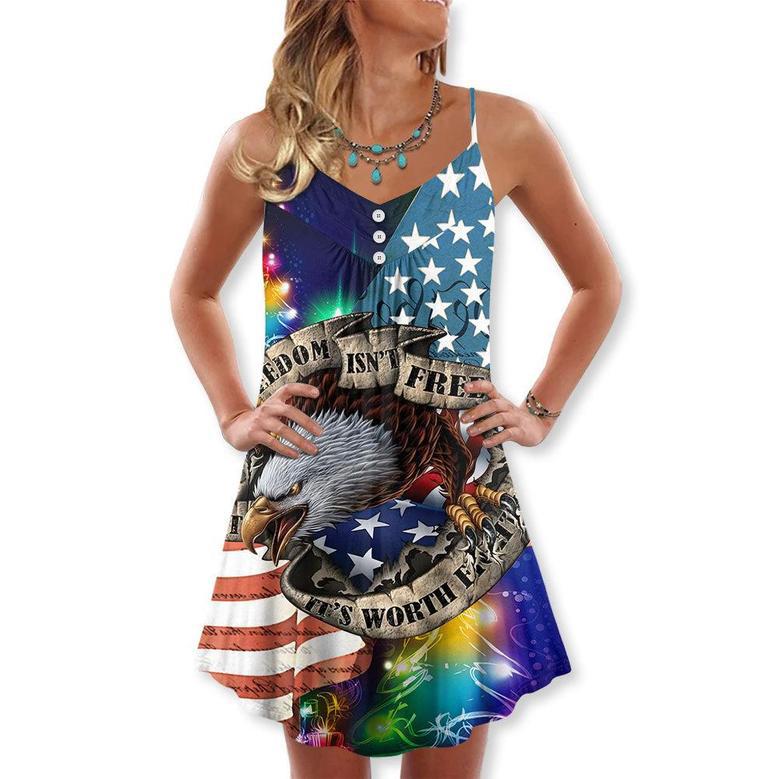 America Freedom Merry Christmas - V-Neck Sleeveless Cami Dress