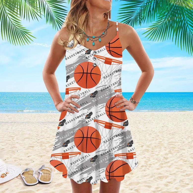 Basketball Lover Spaghetti Strap Summer Dress