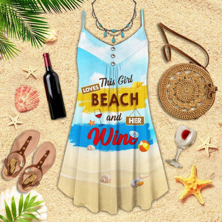 Beach And Her Wine Lover - Summer Dress