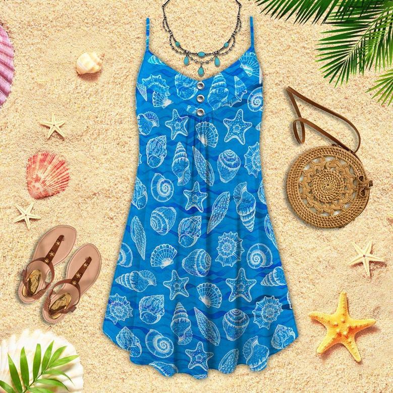 Beach Blue Color With Cool Wind From Beach - Summer Dress