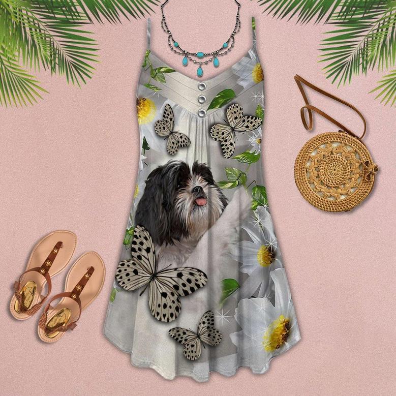 Butterfly Daisy Butterfly Shih Tzu - Summer Dress