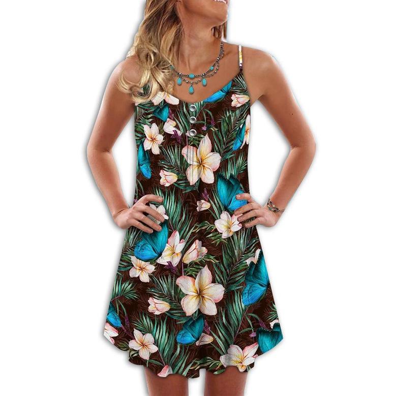 Butterfly Tropical Amazing Pattern - Summer Dress