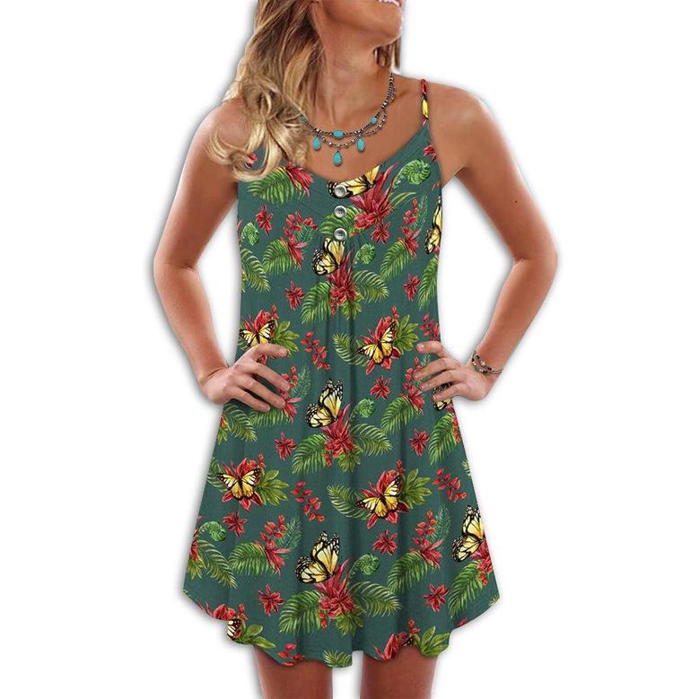 Butterfly Tropical Amazing Pattern - Summer Dress