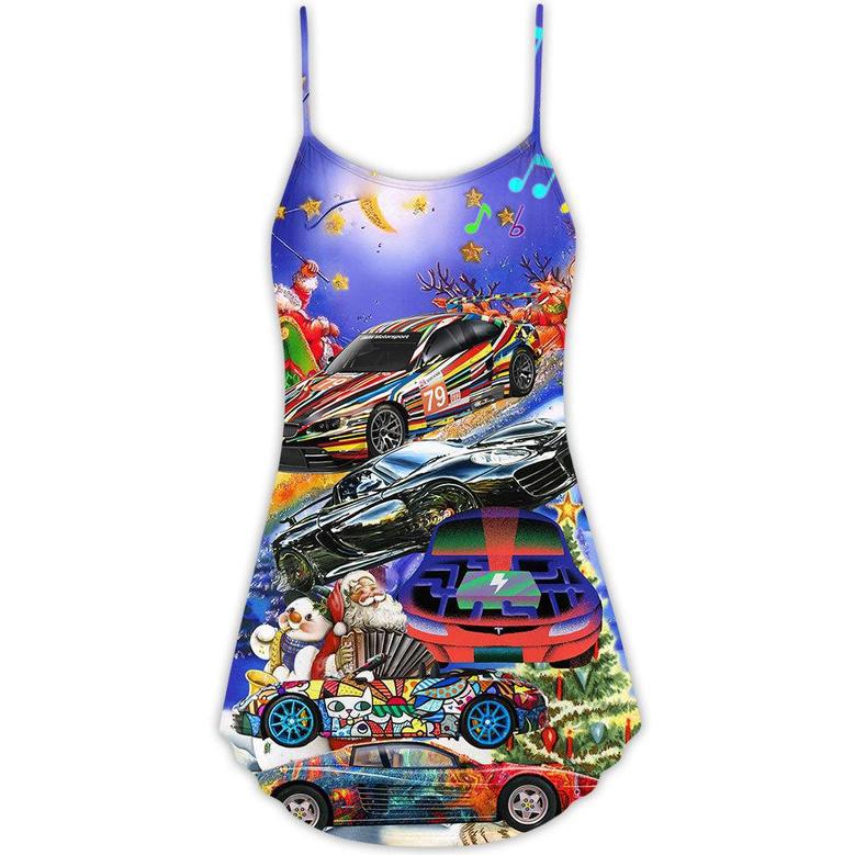 Car Funny For Christmas - V-Neck Sleeveless Cami Dress