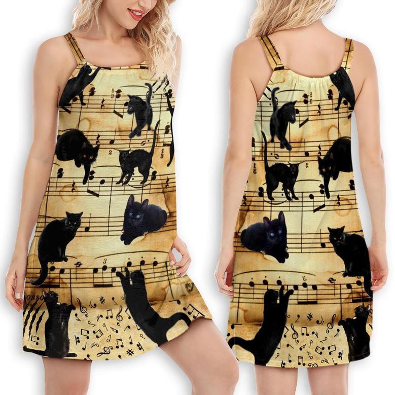 Cat Love Music Note - Women's Sleeveless Cami Dress