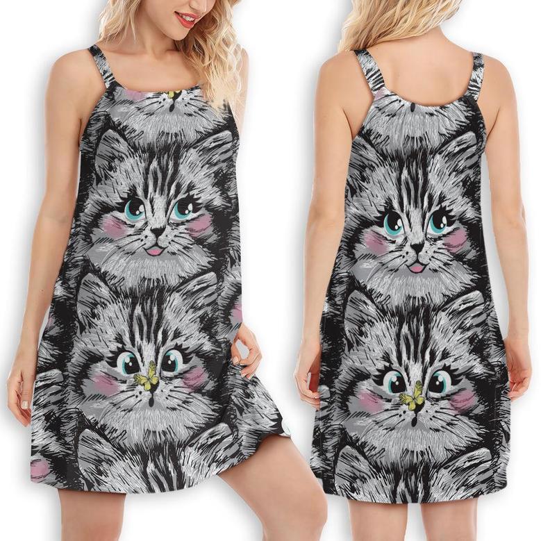 Cat Lovely Cat Lovely Kitten - Women's Sleeveless Cami Dress